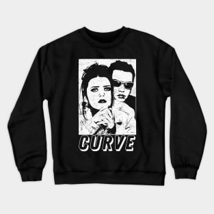 Curve • • • • 1990s Retro Aesthetic Design Crewneck Sweatshirt